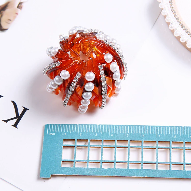 Wholesale Women's Rhinestone Ponytail Clip Handmade Ball Head Hair Grip - Image 3