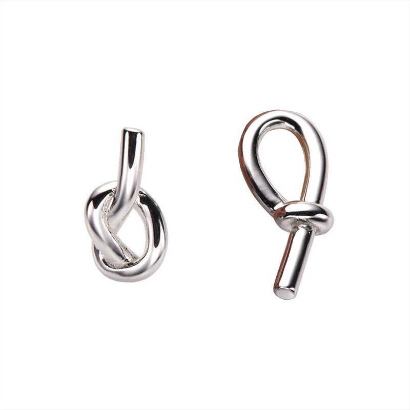 Wholesale Women's S925 Silver Butterfly Knot Asymmetric Ear Hook Earrings Geometric Style - Image 5