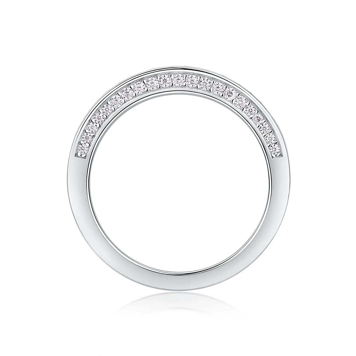 Wholesale Women's S925 Silver Geometric Star And Moon Moissanite Ring Set With Diamonds Fashion Style - Image 3