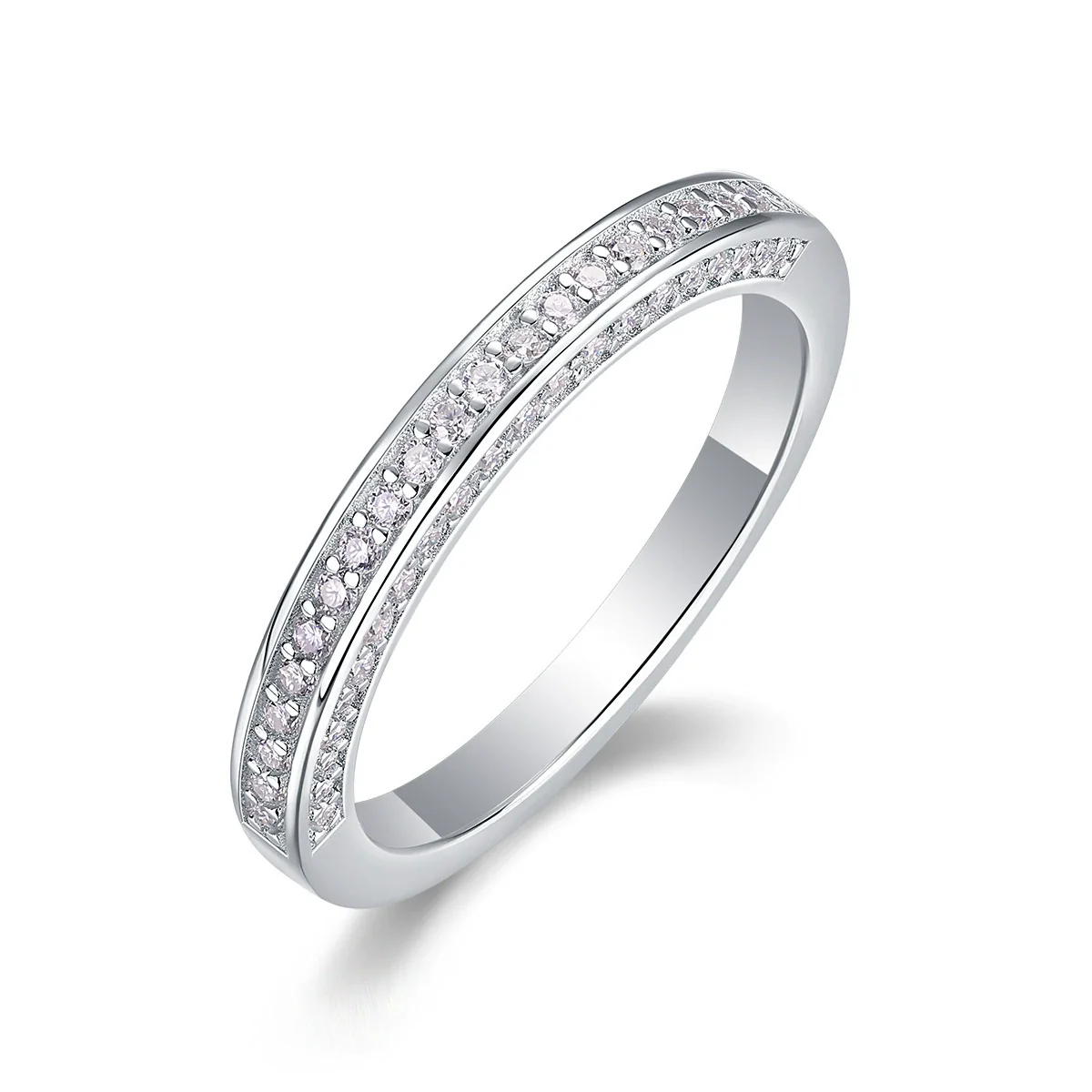 Wholesale Women's S925 Silver Geometric Star And Moon Moissanite Ring Set With Diamonds Fashion Style - Image 4