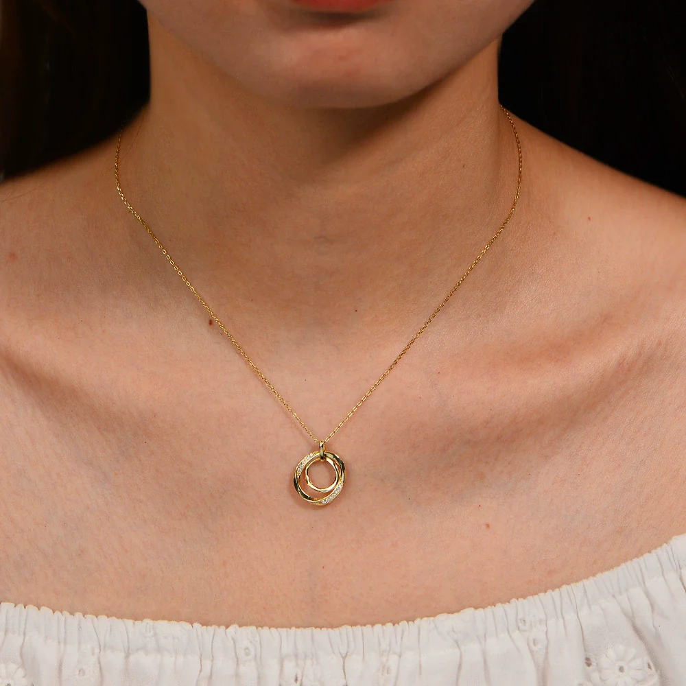 Wholesale Women's S925 Sterling Silver Geometric Diamond Cross Chain Clavicle Necklace - Image 4