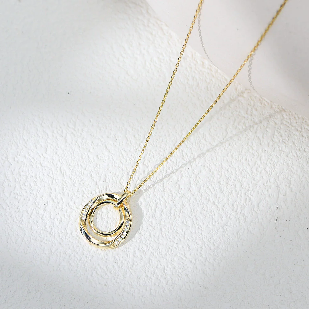 Wholesale Women's S925 Sterling Silver Geometric Diamond Cross Chain Clavicle Necklace - Image 6