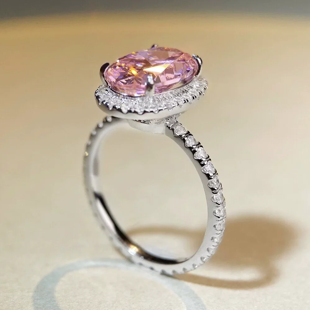 Wholesale Women's S925 Sterling Silver Geometric Diamond Ring With Electroplating - Image 2