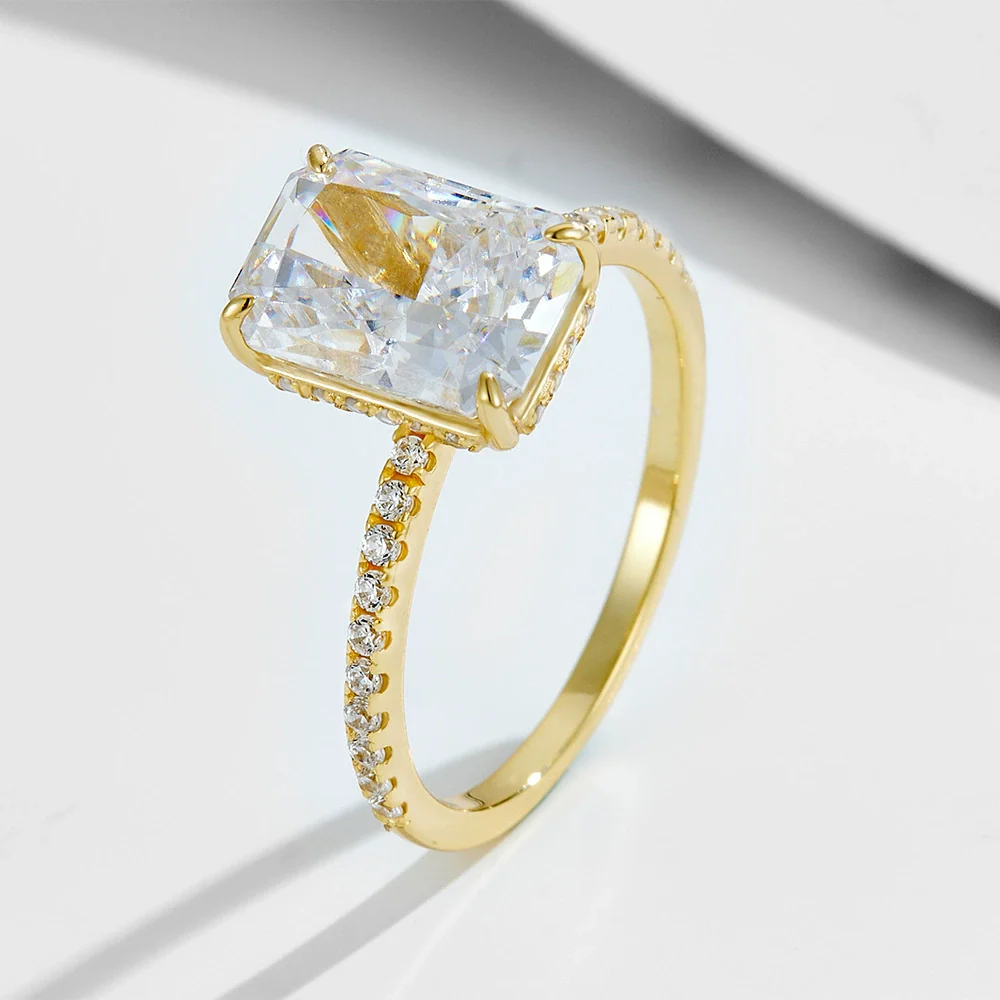 Wholesale Women's S925 Sterling Silver Geometric Pattern Set With Diamonds Ring Set - Image 3