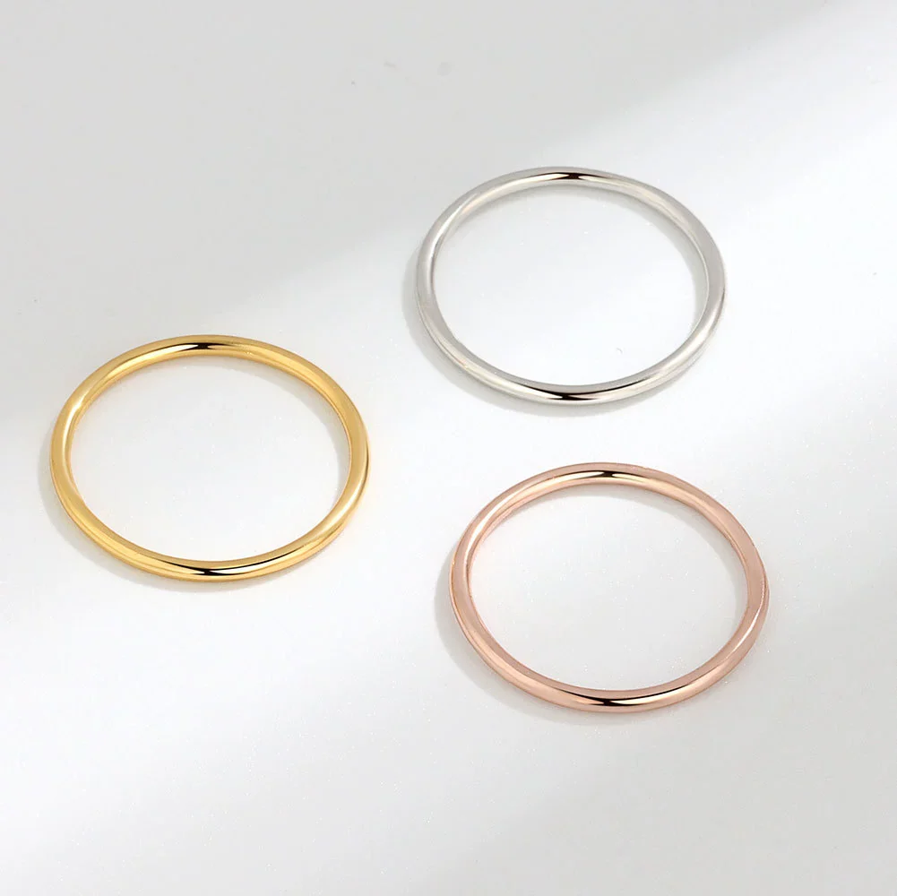Wholesale Women's S925 Sterling Silver Geometric Style Electroplated Ring - Image 4