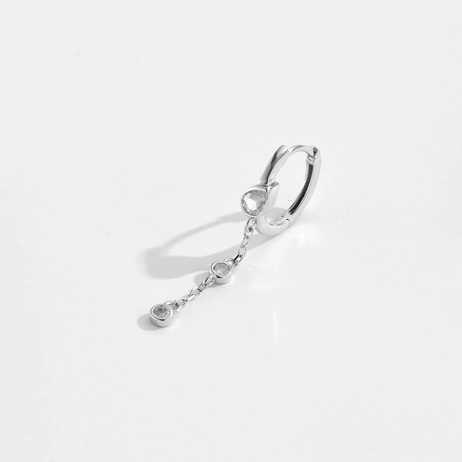 Wholesale Women's S925 Sterling Silver Tassel Pendant Earrings Geometric Style Electroplated - Image 4