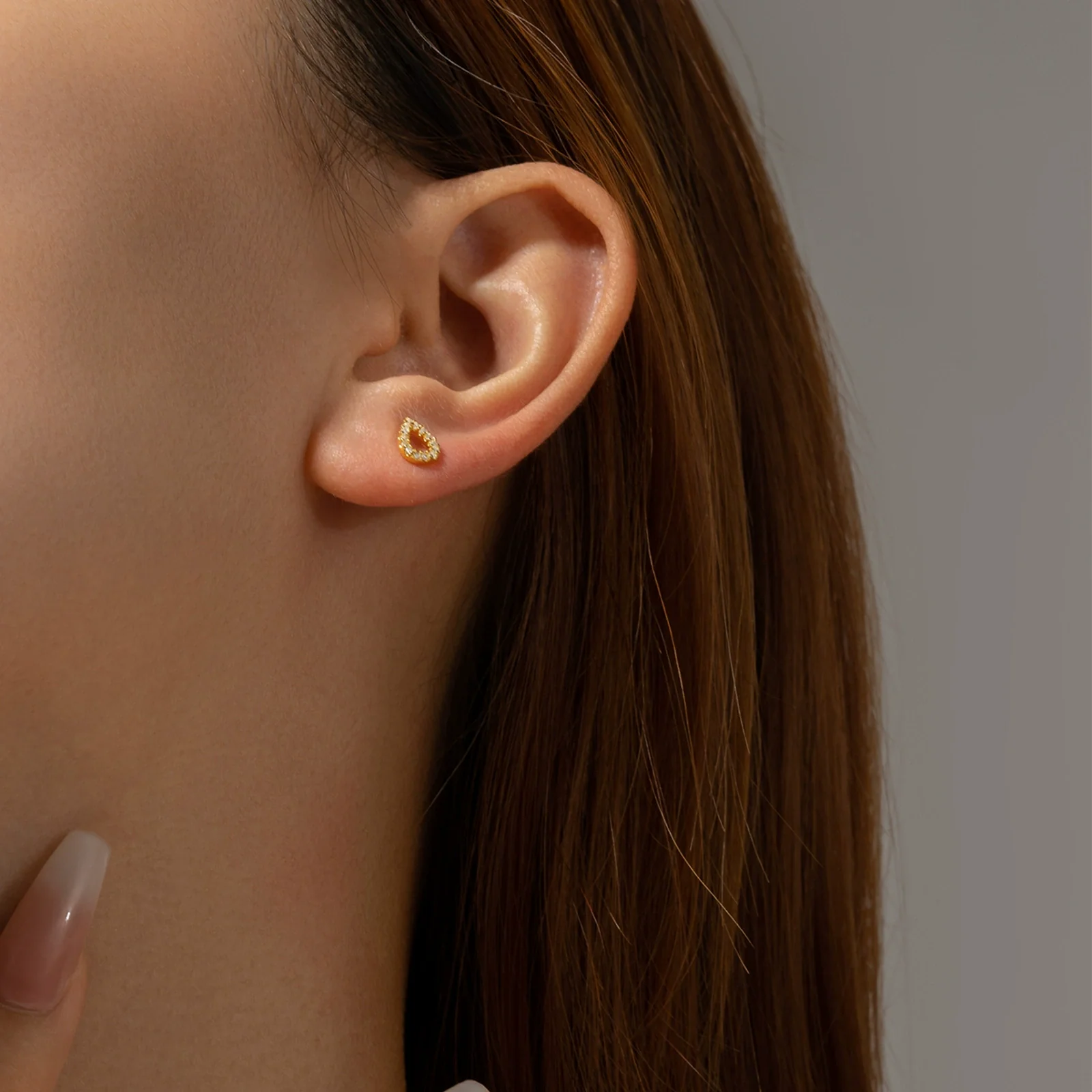 Wholesale Women's S925 Sterling Silver Water Drop Zircon Earrings With Platinum And 18K Gold Electroplating - Image 2