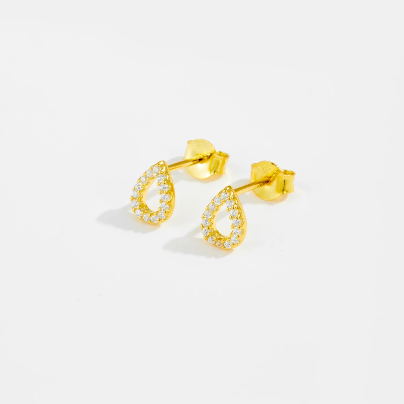 Wholesale Women's S925 Sterling Silver Water Drop Zircon Earrings With Platinum And 18K Gold Electroplating - Image 3