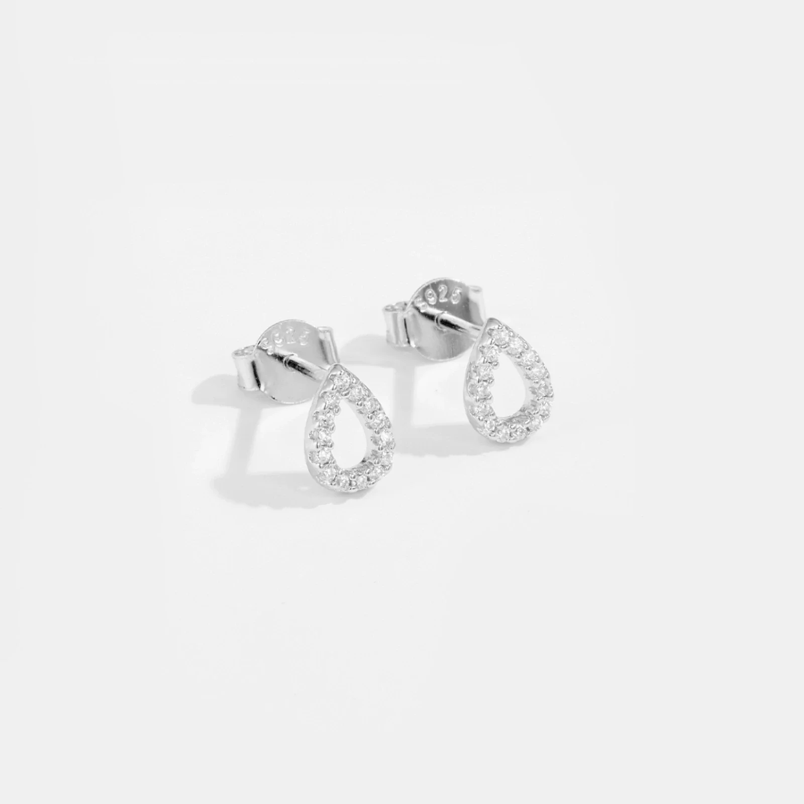 Wholesale Women's S925 Sterling Silver Water Drop Zircon Earrings With Platinum And 18K Gold Electroplating - Image 4