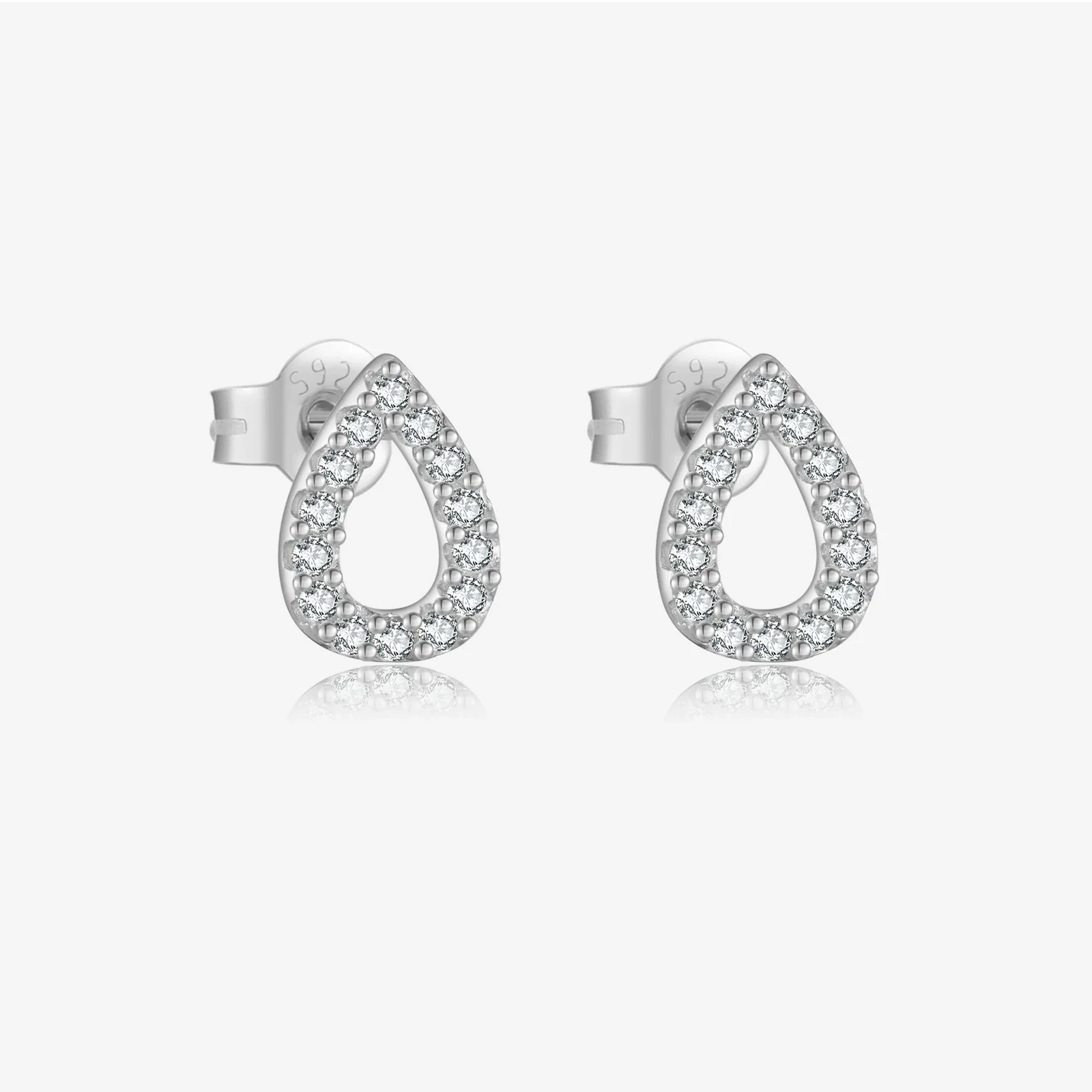 Wholesale Women's S925 Sterling Silver Water Drop Zircon Earrings With Platinum And 18K Gold Electroplating - Image 6