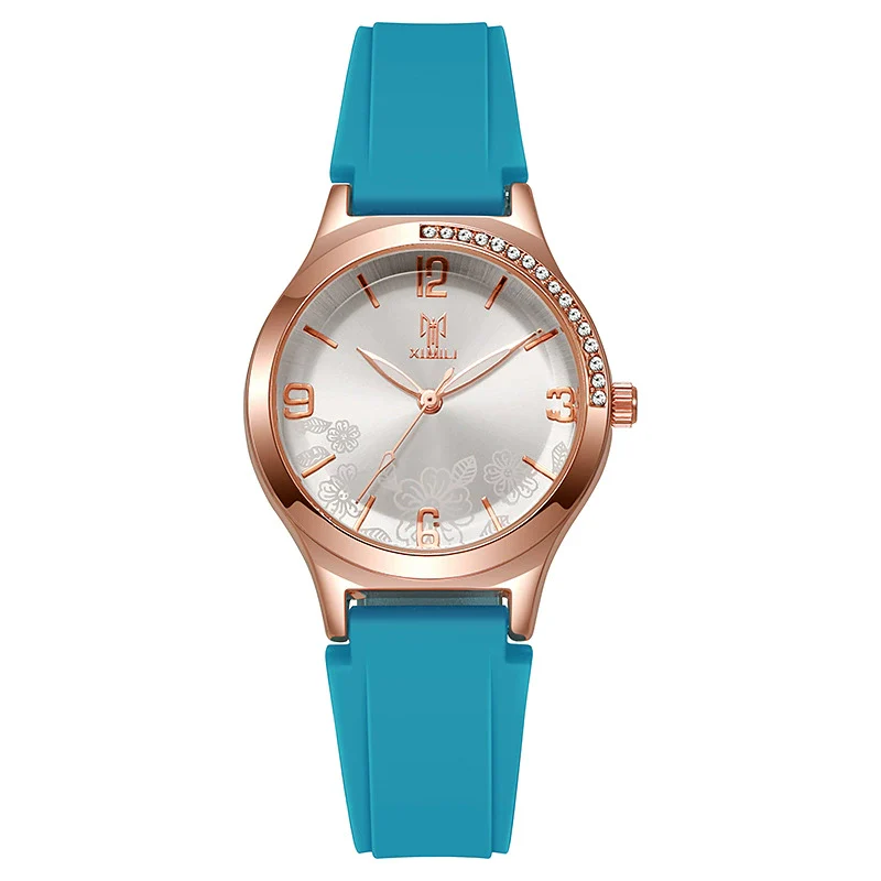 Wholesale Women's Silicone Alloy Watch With Round Dial And Pin Buckle Leisure Style - Image 7