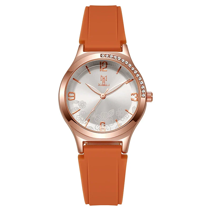 Wholesale Women's Silicone Alloy Watch With Round Dial And Pin Buckle Leisure Style - Image 9