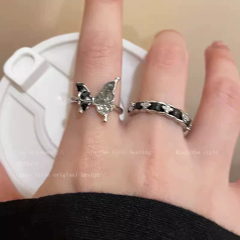 Wholesale Women's Silver Zircon Open Ring Copper Electroplating Heart Bow Geometric Shape - Image 11