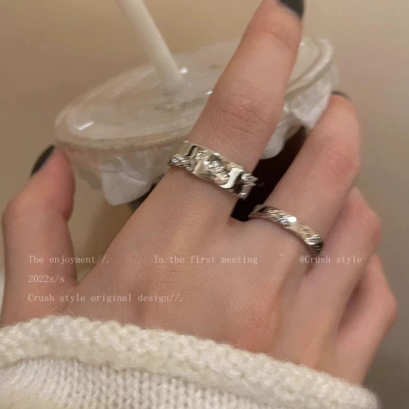 Wholesale Women's Silver Zircon Open Ring Copper Electroplating Heart Bow Geometric Shape - Image 12