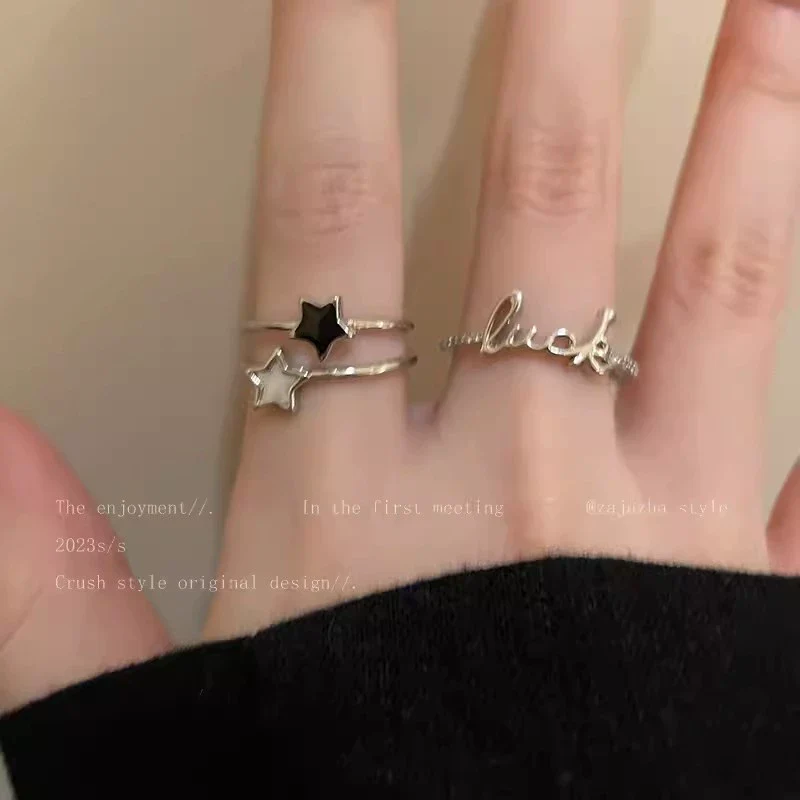 Wholesale Women's Silver Zircon Open Ring Copper Electroplating Heart Bow Geometric Shape - Image 23