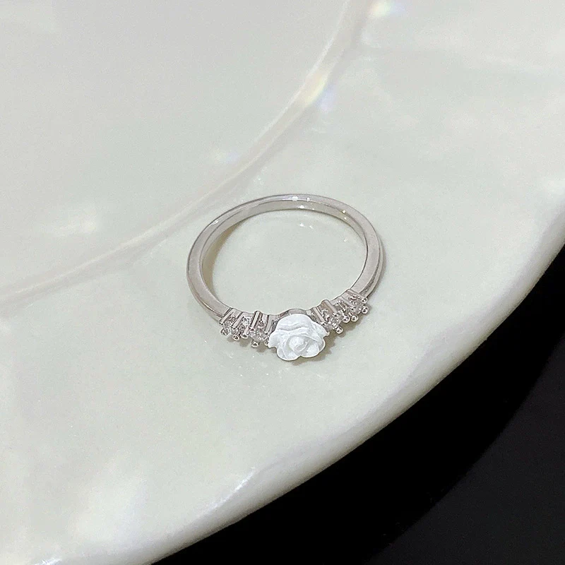 Wholesale Women's Silver Zircon Open Ring Copper Electroplating Heart Bow Geometric Shape - Image 38