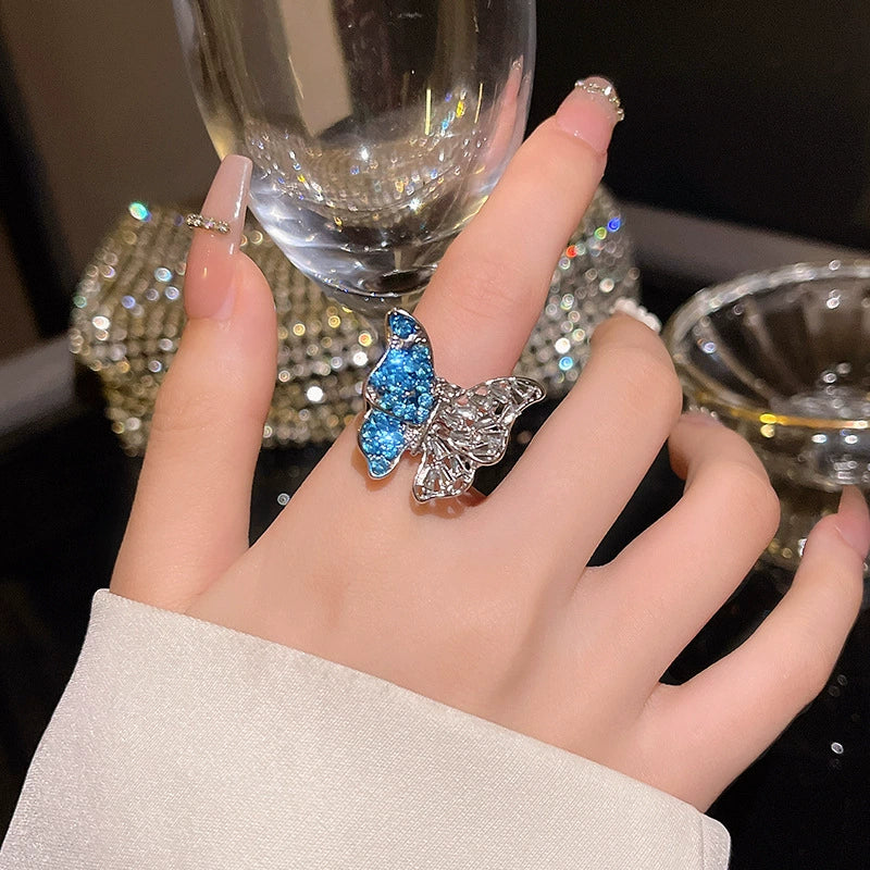 Wholesale Women's Silver Zircon Open Ring Copper Electroplating Heart Bow Geometric Shape - Image 7