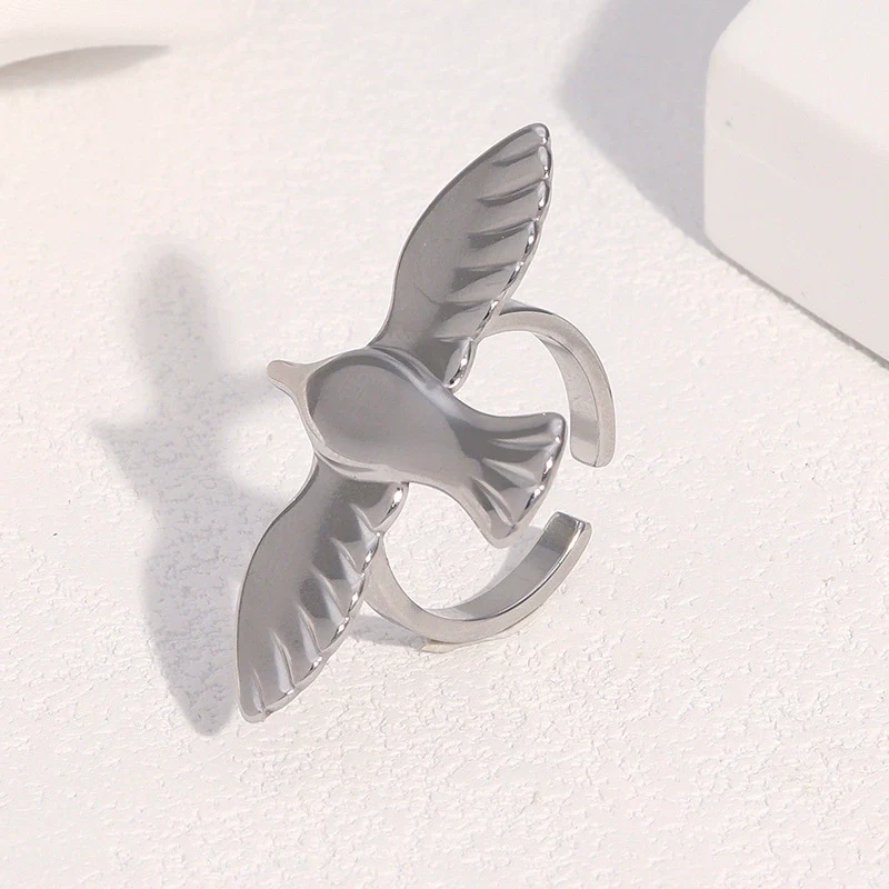Wholesale Women's Simple Animal Zodiac Electroplated Stainless Steel Open Ring - Image 3