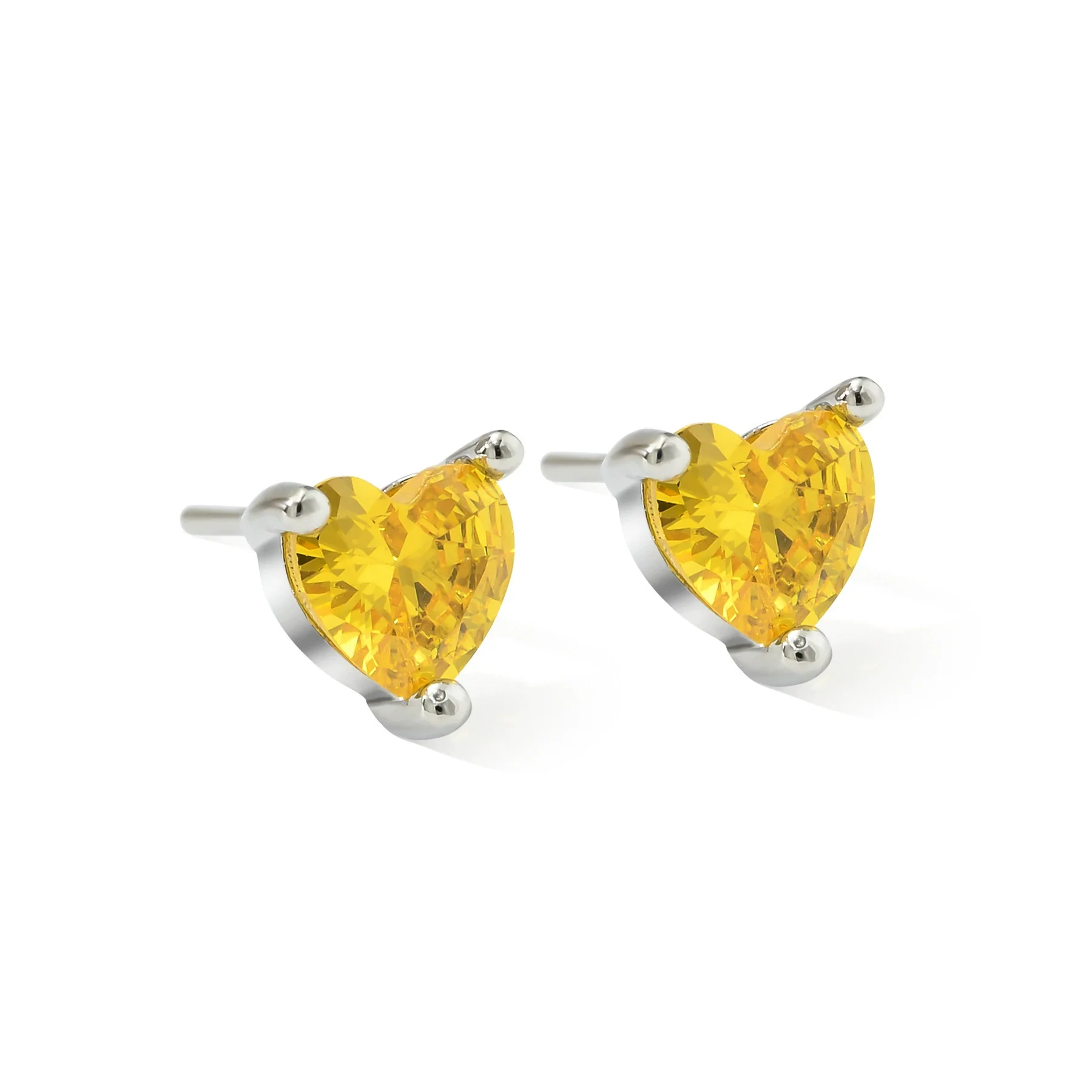 Wholesale Women's Simple Copper Heartshaped Zircon Inlaid Ear Jewelry - Image 10