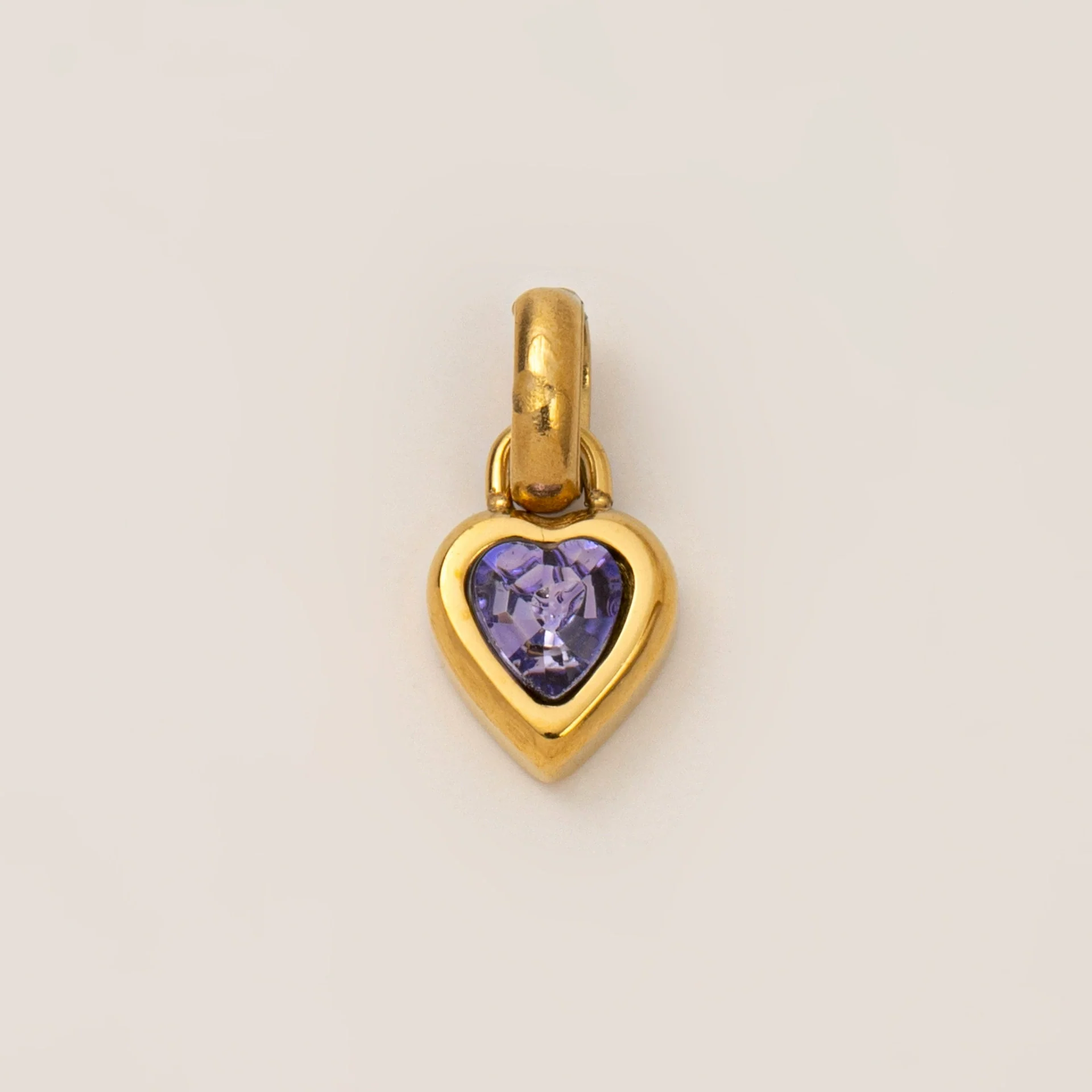 Wholesale Women's Simple Electroplated Stainless Steel Heart Shape Mixed Gemstone Setting Pendant Necklace - Image 7