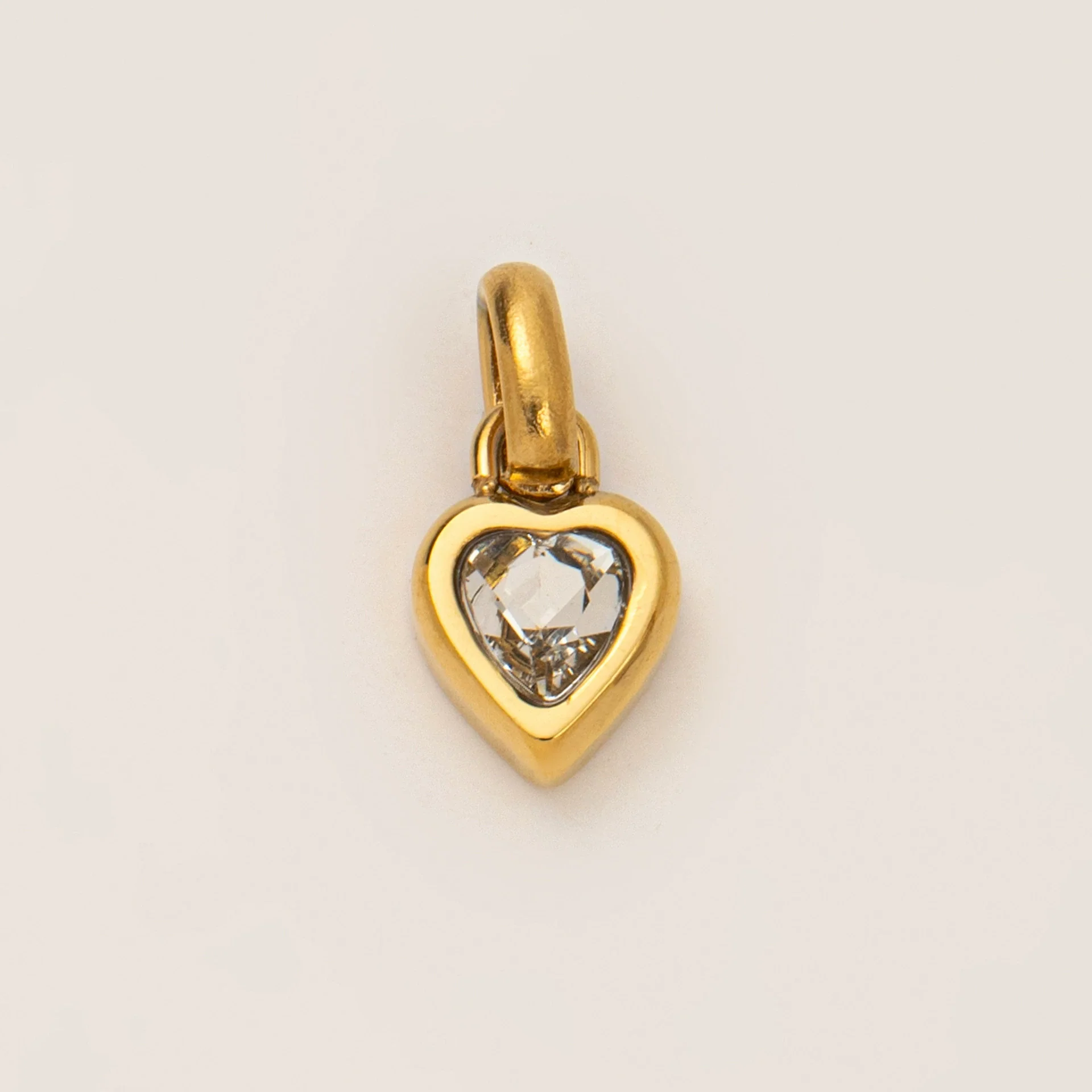 Wholesale Women's Simple Electroplated Stainless Steel Heart Shape Mixed Gemstone Setting Pendant Necklace - Image 9