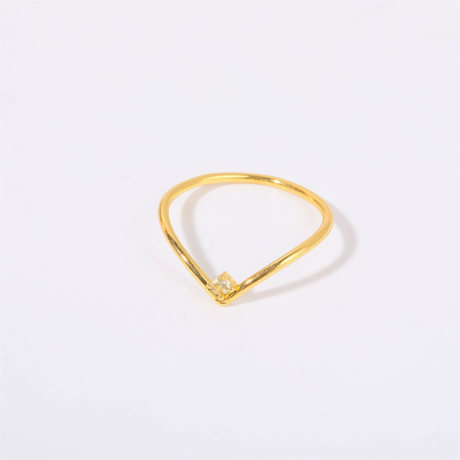 Wholesale Women's Simple Geometric Diamond Design Titanium Steel Ring With Furnace Vacuum Plating - Image 16