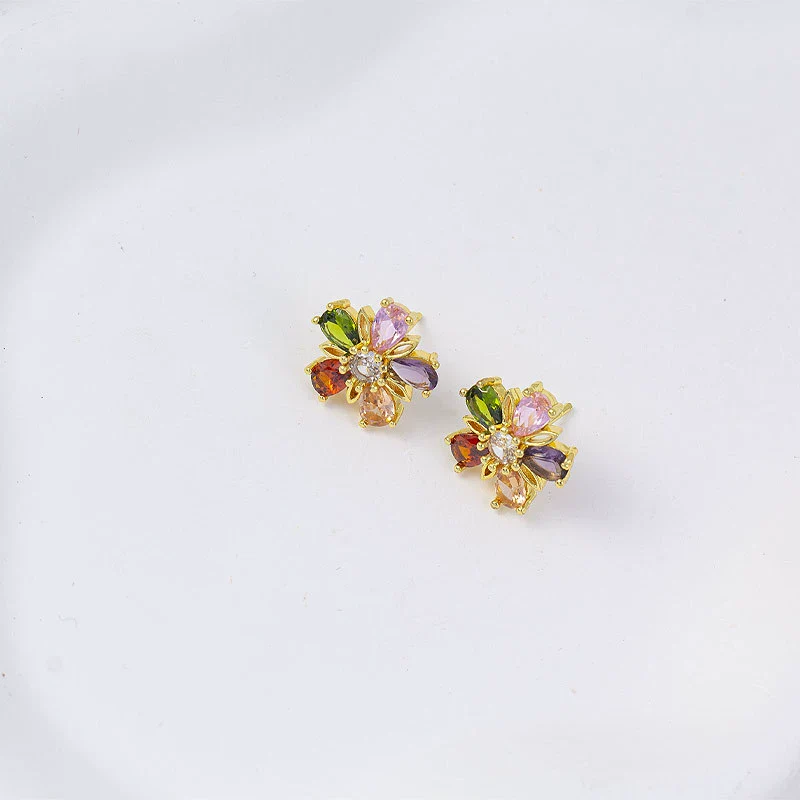 Wholesale Women's Simple Geometric Square Copper Microinlaid Electroplated Earrings - Image 7