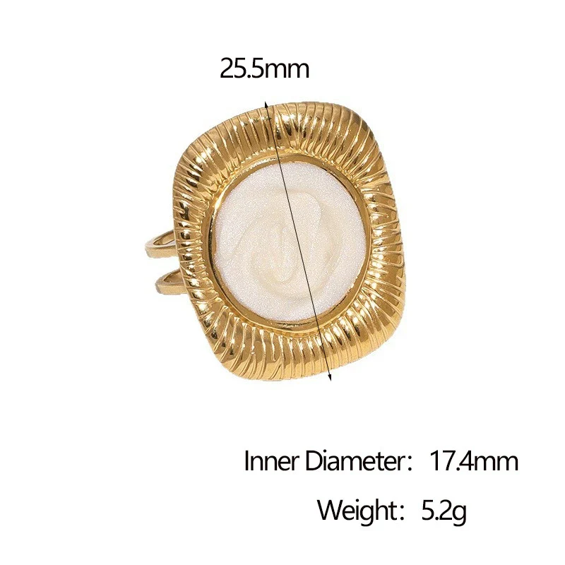Wholesale Women's Simple Geometric Stainless Steel Electroplated Open Ring Jewelry - Image 5