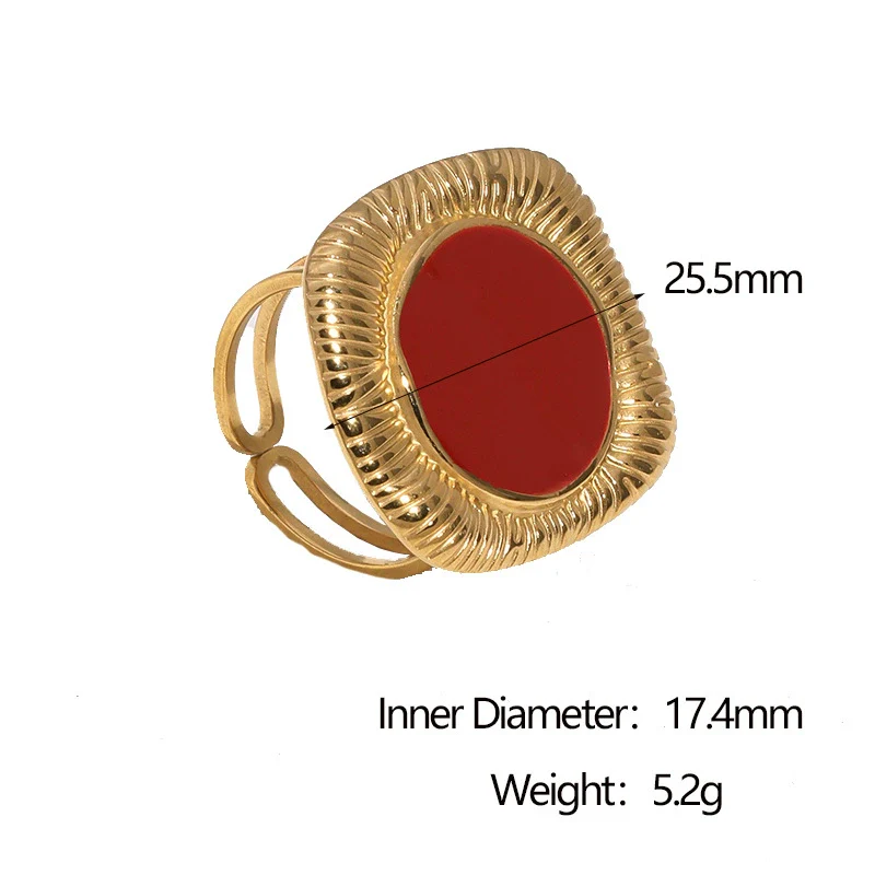 Wholesale Women's Simple Geometric Stainless Steel Electroplated Open Ring Jewelry - Image 7