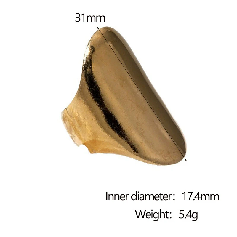 Wholesale Women's Simple Geometric Stainless Steel Open Ring With Electroplating - Image 6