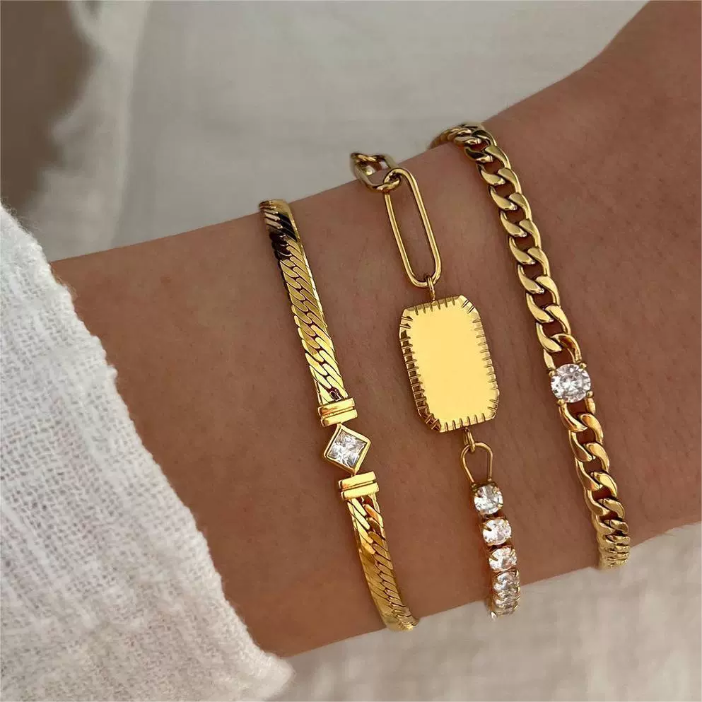 Wholesale Women's Simple Geometric Titanium Steel Snake Bone Chain Necklace With Vacuum Furnace And Electroplating Treatment - Image 2