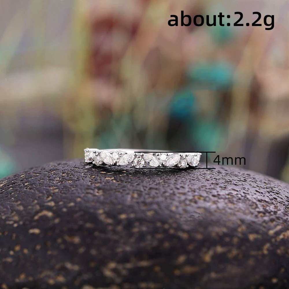Wholesale Women's Simple Highend Niche Brass Zircon Geometric Ring Jewelry - Image 4