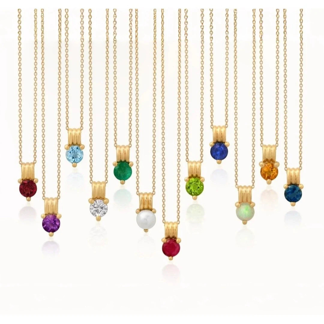 Wholesale Women's Stacking Style Zodiac Zircon Stainless Steel Pendant Necklace Electroplated 18K Gold Color Retention