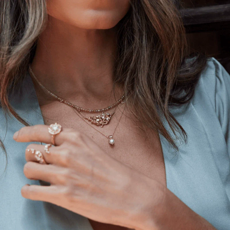 Wholesale Women's Stacking Style Zodiac Zircon Stainless Steel Pendant Necklace Electroplated 18K Gold Color Retention - Image 4