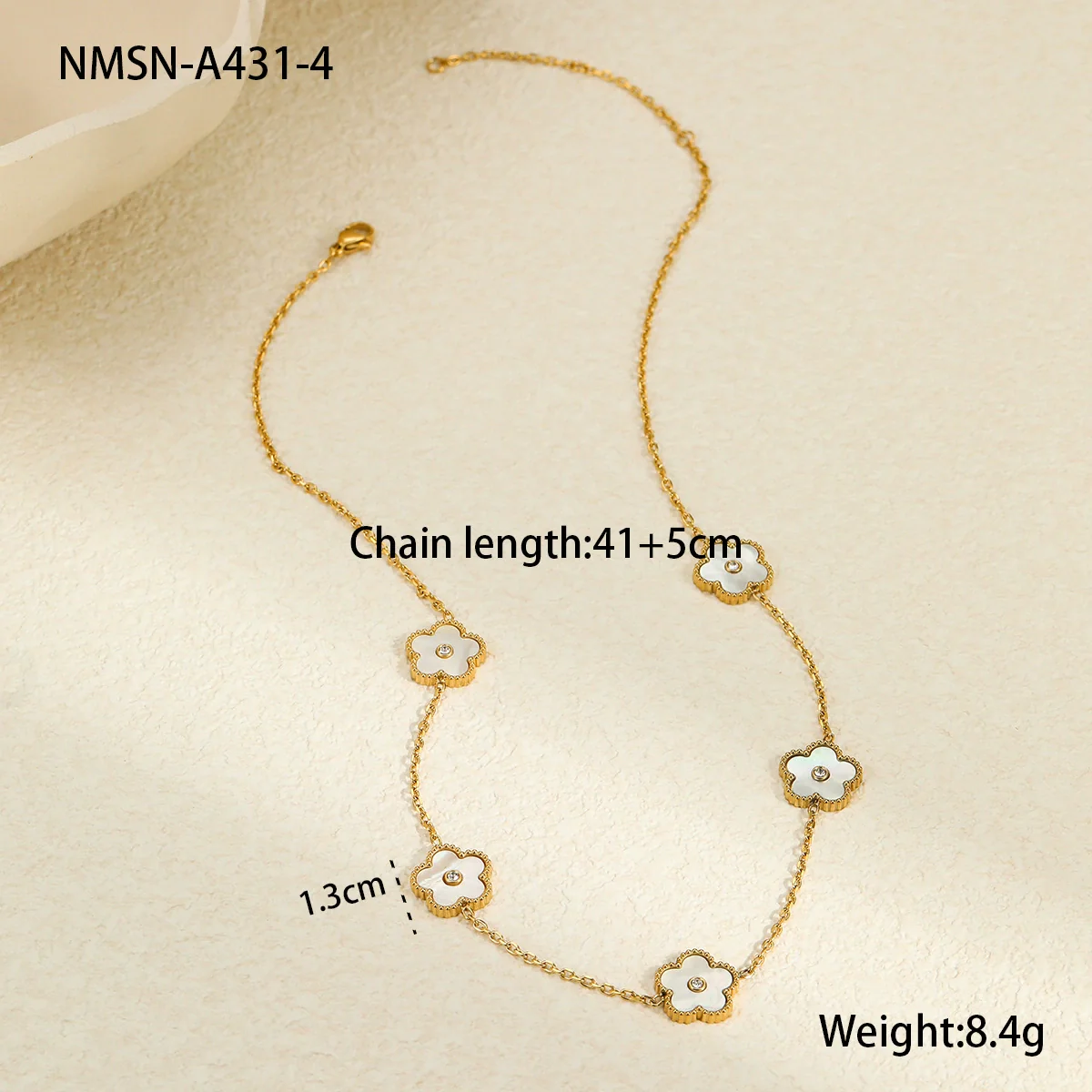 Wholesale Women's Stainless Steel 18K Electroplated Geometric Design Clavicle Necklace - Image 15
