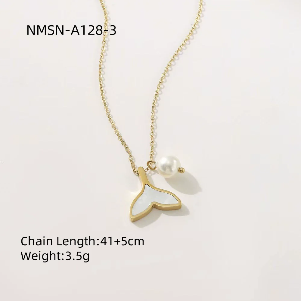 Wholesale Women's Stainless Steel 18K Electroplated Geometric Design Clavicle Necklace - Image 18