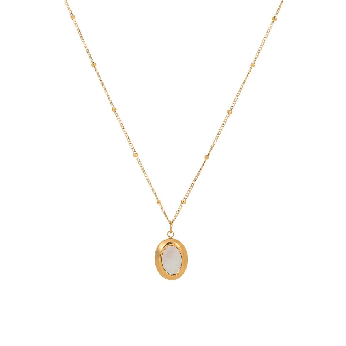 Wholesale Women's Stainless Steel 18K Electroplated Geometric Design Clavicle Necklace - Image 5