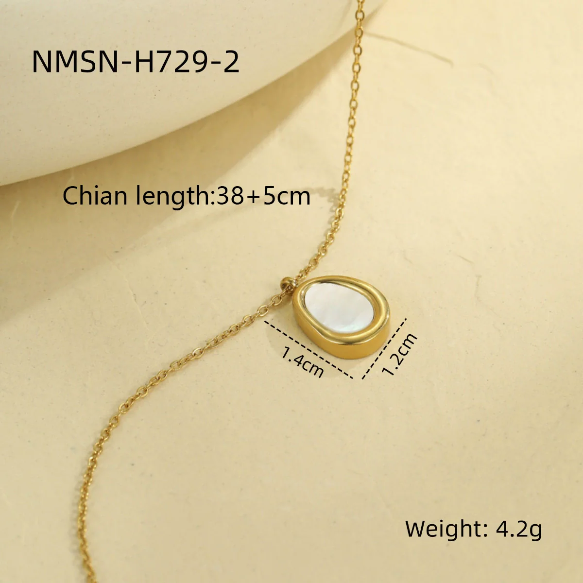 Wholesale Women's Stainless Steel 18K Electroplated Geometric Design Clavicle Necklace - Image 7