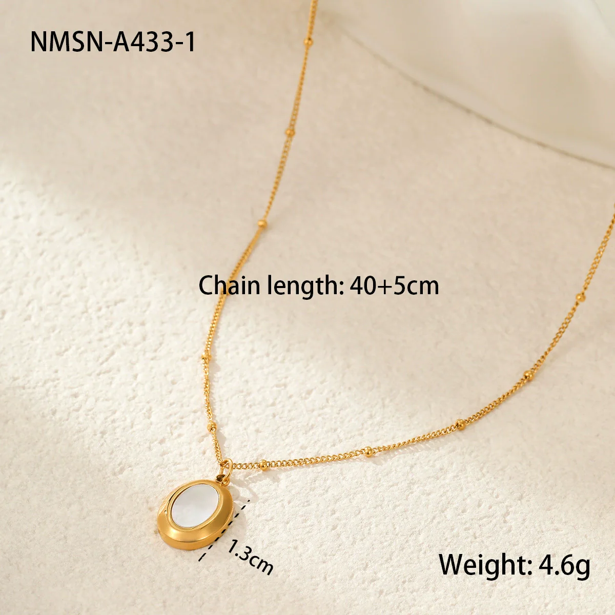 Wholesale Women's Stainless Steel 18K Electroplated Geometric Design Clavicle Necklace - Image 8