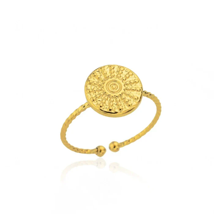 Wholesale Women's Stainless Steel 18K Goldinlaid Fruitshaped Open Ring Light Luxury Geometric Accessories - Image 10