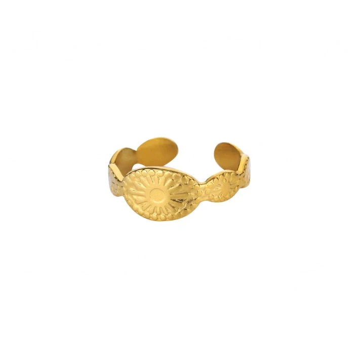 Wholesale Women's Stainless Steel 18K Goldinlaid Fruitshaped Open Ring Light Luxury Geometric Accessories - Image 15