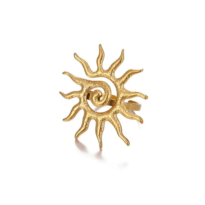 Wholesale Women's Stainless Steel 18K Goldinlaid Fruitshaped Open Ring Light Luxury Geometric Accessories - Image 16