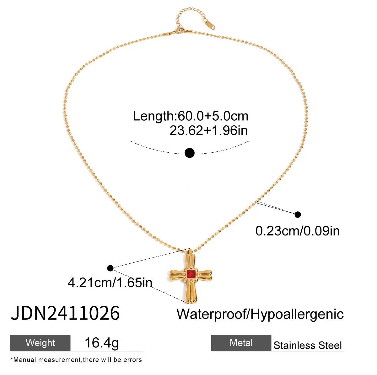 Wholesale Women's Stainless Steel And Titanium Steel Electroplated Geometric Necklace - Image 8
