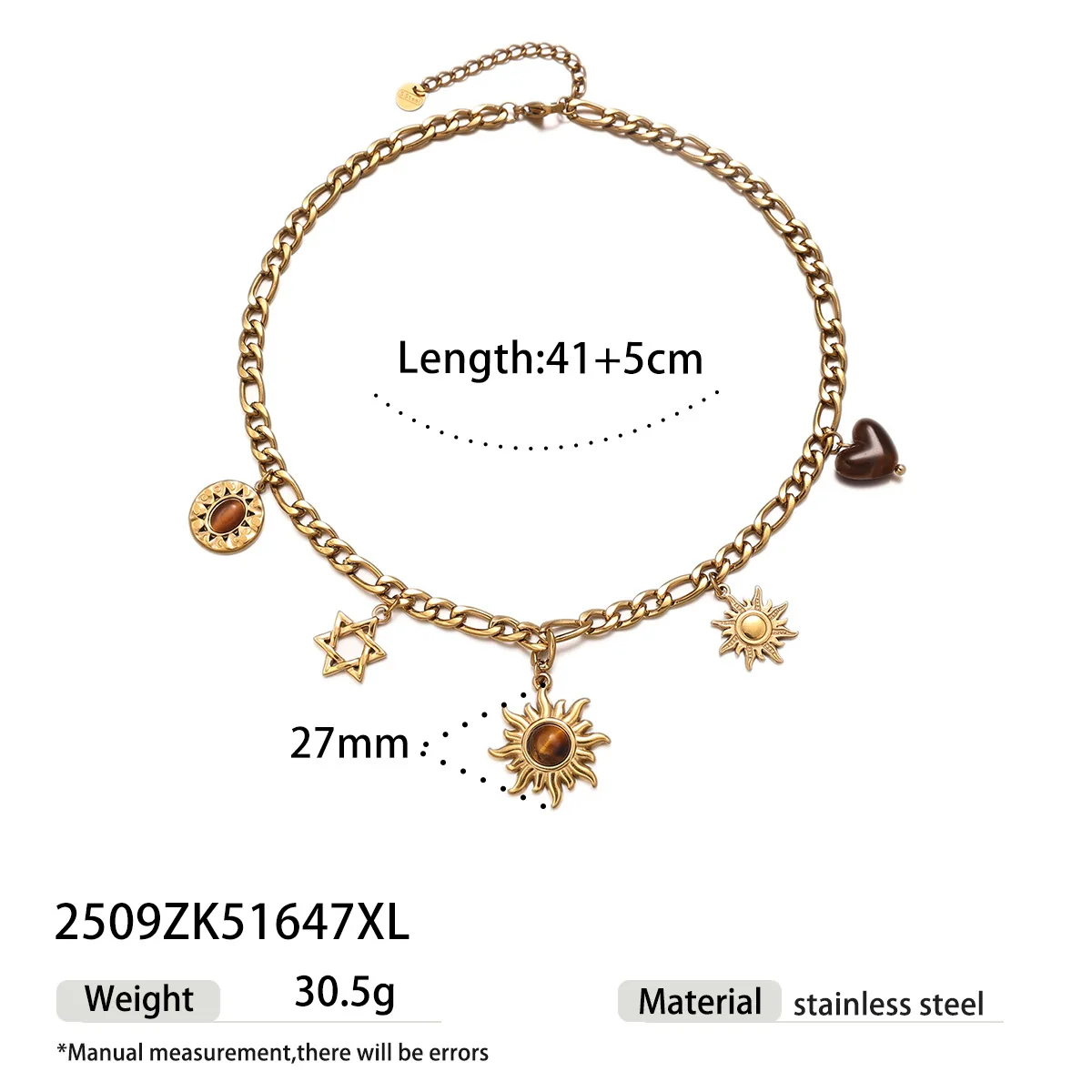 Wholesale Women's Stainless Steel And Titanium Steel Electroplated Jewelry Set Ins Style Minimalist Sweater Chain Accessories - Image 6