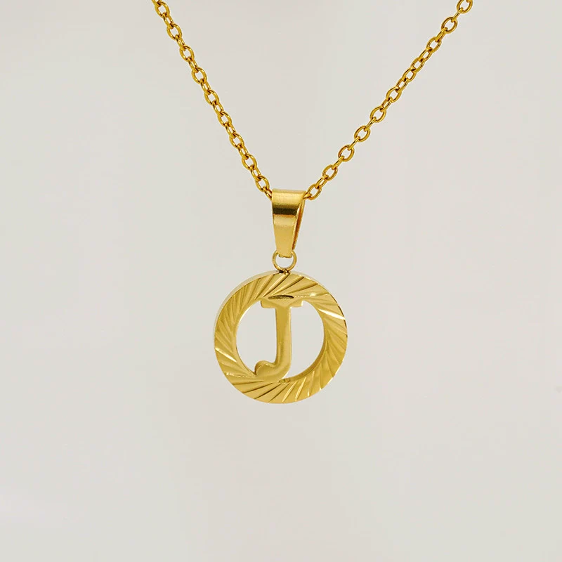 Wholesale Women's Stainless Steel And Titanium Steel Electroplated Round Pattern Letters And Numbers Necklace With Cross Chain - Image 14