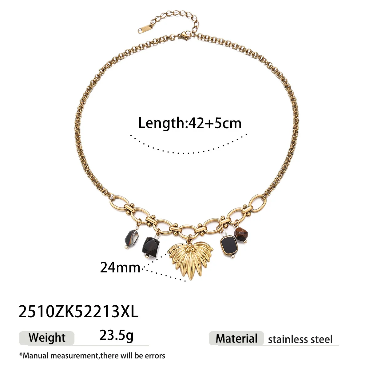 Wholesale Women's Stainless Steel And Titanium Steel Electroplated Sweater Chain Necklace And Earrings Jewelry Set In Minimalist Ins Style - Image 7