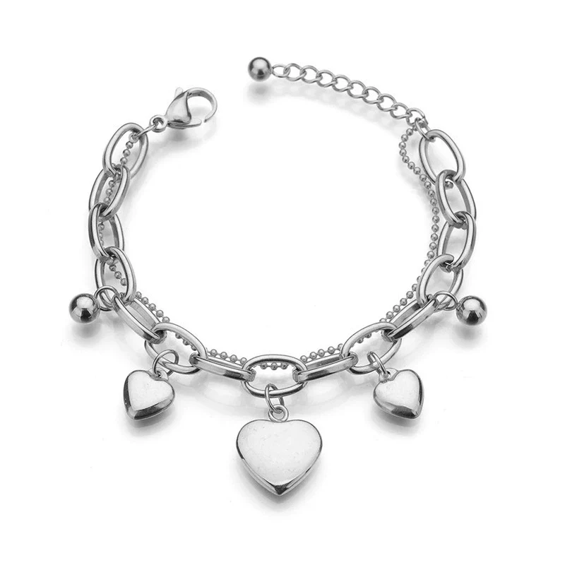 Wholesale Women's Stainless Steel Double Layer Tree Of Life Pendant Bracelet With Geometric Pattern - Image 11