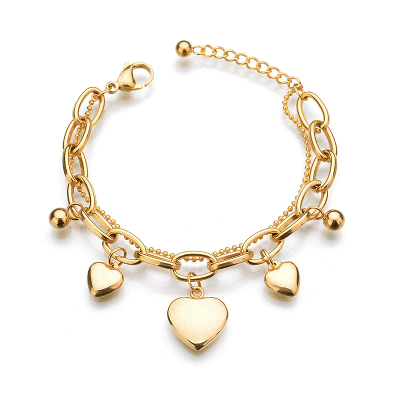 Wholesale Women's Stainless Steel Double Layer Tree Of Life Pendant Bracelet With Geometric Pattern - Image 12