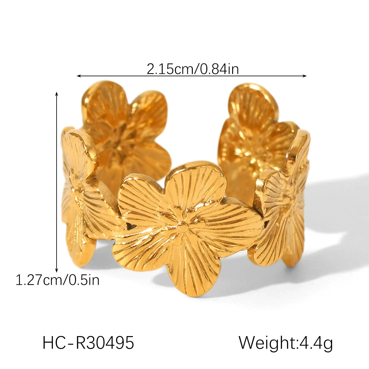 Wholesale Women's Stainless Steel Electroplated Geometric And Flower Cut Out Earrings Jewelry - Image 9