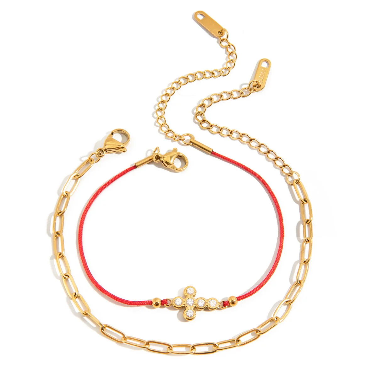 Wholesale Women's Stainless Steel Electroplated Geometric Cross Bracelet Jewelry - Image 5